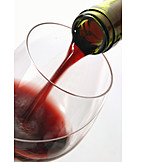   Glas, Weinflasche, Rotwein
