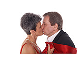   45-60 Years, Senior, Senior, Couple, Kissing