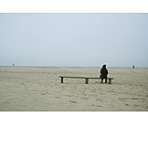   Isolation & einsamkeit, Frau, Strand