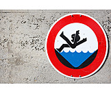   Danger & Risk, Warning Sign, Drowning