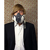   Mann, Schutzmaske, Atemschutzmaske