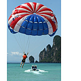   Parachute, Water Sport, Motorboat