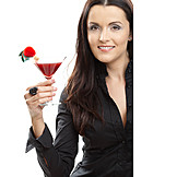   Young Woman, Indulgence & Consumption, Cocktail