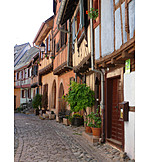  Dorf, Gasse, Eguisheim