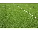   Fußballfeld, Mittelkreis, Spielfeldmarkierung