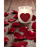   Love, Rose leaves, Candlelight