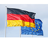   Europa, Deutschland, Nationalflagge