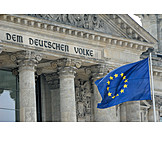   Reichstag, Bundestag, Europafahne
