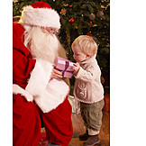   Toddler, Santa clause, Christmas present