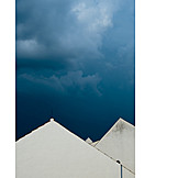   House, Facade, Rain cloud