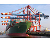   Containerschiff, Containerhafen, Containerterminal