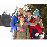   Family, Winter holidays, Winter walk