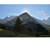  Sun, Mountain, Karwendel mountains
