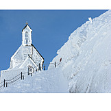  Winterlandschaft, Kapelle, Eingeschneit
