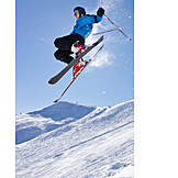   Jump, Skiing, Skiers
