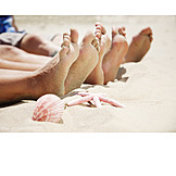   Barfuß, Fuß, Strandurlaub, Sommerferien