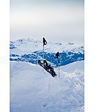   Wintersport, Schweizer alpen, Skiausrüstung