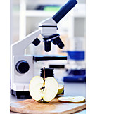   Apfel, Labor, Lebensmittelkontrolle