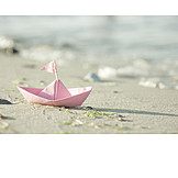   Beach, Summer, Paper Boats