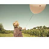   Girl, Enjoyment & Relaxation, Balloon