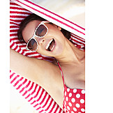   Young Woman, Laughing, Summer, Vacation