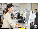   Young Woman, Office & Workplace, Workplace, Advertising Agency