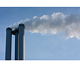   Umweltverschmutzung, Luftverschmutzung, Schornsteine, Industriekamin