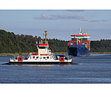   Fähre, Containerschiff, Nord, Ostsee, Kanal