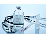   Healthcare & Medicine, Stethoscope, Serum Sample, Syringe