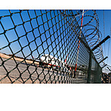   Security & Protection, Airport, Metal Fence