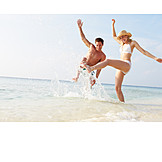   Couple, Vitality, Omitted, Beach holiday, Freedom