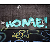   Zuhause, Graffiti, Home