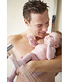   Baby, Father, Care & Charity, Showering