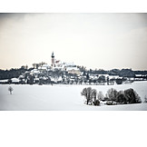   Winter, Bayern, Andechs