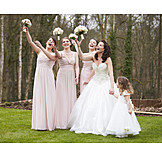   Wedding, Bridal Bouquet, Bridesmaid