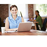   Young Woman, Woman, Office & Workplace, Laptop