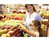   Mother, Purchase & Shopping, Fruit, Daughter