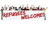  Greeting, Welcome, Refugee, Hospitality