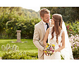   Love, Bouquet, Bridal Couple, Marriage