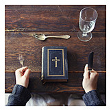  Dining, Prayer, Last supper, Prayer book