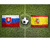   Fußball, Spanien, Slowakei, Em