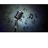   Music, Microphone, Musical Note