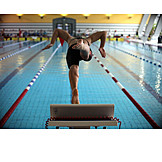   Water Sport, Swimmer, Racing Dive