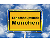   Munich, City Sign
