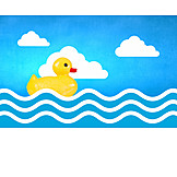   Holiday & Travel, Summer, Wave, Rubber Duck