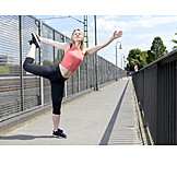   Young Woman, Woman, Sports & Fitness, Gymnastics, Stretching, Runner