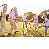   Fußball, Spaß, Spielen, Gemeinsam, Familienleben