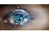   Auge, Daten, Digital, Iris, Pupille