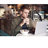   Cafe, Breakfast, Laptop, Digital Nomad