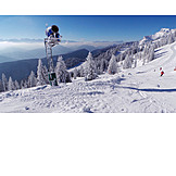   Wintersport, Skifahren, Schneemaschine